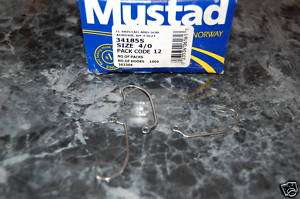 100 Mustad 34185S 4/0 Stainless Steel Jig Hooks Fits Do It Molds 