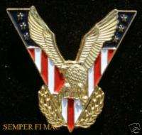 AUTHENTIC USA FLAG VICTORY EAGLE US WW2 JEWELRY HAT PIN  