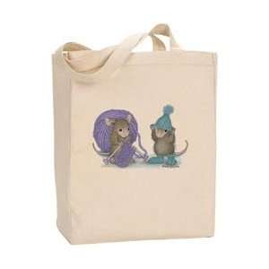   Mouse Canvas Tote Bag 16X14X4 Warmth For Winter