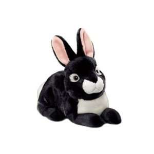  Russ Plush   Realistic Bunnies   Black & White Bunny (9 
