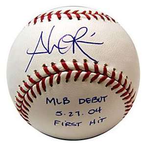 Alex Rios Autographed / Signed Baseball MLB Debut 5 27 04 First Hit