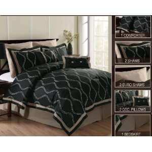   Black Luxury Comforter Set   Size King 