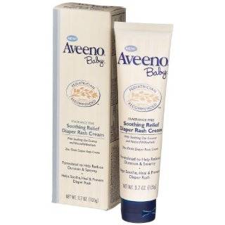 Aveeno Baby Diaper Rash Cream, Fragrance Free, 3.7 Ounce Tubes (Pack 