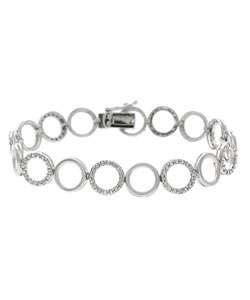 Sterling Silver Diamond Accent Circle Bracelet  