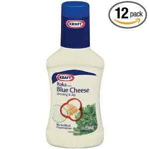 Kraft Roka Blue Cheese Salad Dressing, 8 Ounce Bottles (Pack of 12 