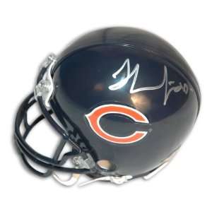 Thomas Jones Autographed Chicago Bears Mini Helmet  Sports 