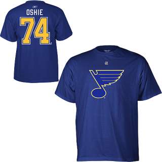 St. Louis Blues TJ Oshie Royal Blue Player Jersey T Shirt sz XL  
