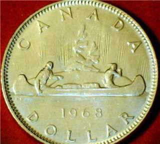 1968 Canada Queen Elizabeth II Voyageur Nickel Dollar  