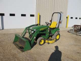 2008 JOHN DEERE 2305 4X4 TRACTOR WITH LOADER AND BELLY MOWER  