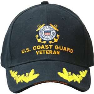 Coast Guard   VETERAN   New Style Ball Cap (w/ Eggs) 100% Cotton Twill 