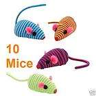 10 Zanies HYPNO Mice Mouse Corded no catnip Cat Toys