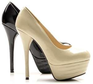 Women Classic Patent Leather Platform Stilletto High Heel Pump Dress 