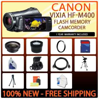 New Canon VIXIA HF M400 HFM400 Camcorder + Lens Package 013803133561 
