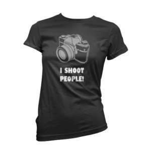 Shoot People,Camera,Photographer Girls Funny T shirt  