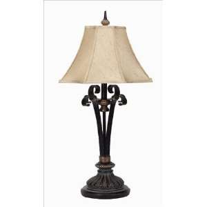  Wrought Iron Collection Curled Iron Table Lamp
