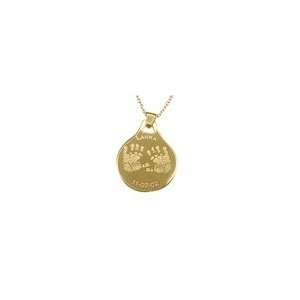  ZALES Baby Handprints Disc Pendant in Sterling Silver with 