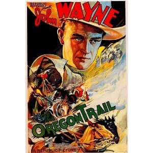  The Oregon Trail Vintage John Wayne Movie Poster