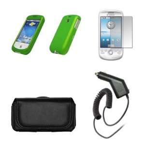  HTC myTouch 3G/Magic Black Leather Carrying Pouch+ Neon 