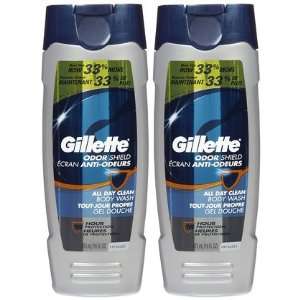  Gillette Odor Shield All Day Clean Body Wash, 16 oz, 2 ct 