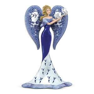 Blessings For Two Lovers Angel Figurine Inspired By The Blue Willow 