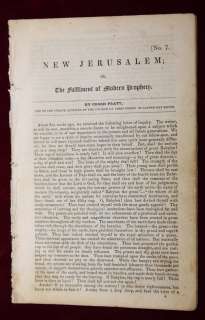 EXRare 1849 ORSON PRATT 162 YEARS OLD NEW JERUSALEM MORMON CLASSIC 