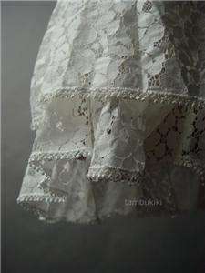 WHITE Lace Cute Babydoll Victorian Sweet Lolita Dress S  