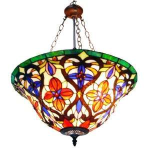  Victorian Reverse Orleans Special Tiffany styled Hanging Lamp 