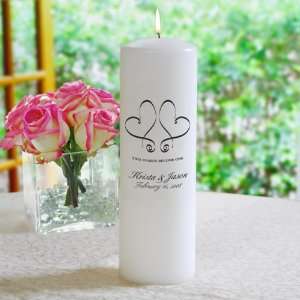  Wedding Favors Whimsical Hearts Unity Candle   Ivory