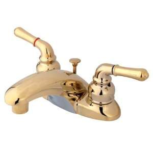   Bathroom Faucet with Metal Lever Handles and Drain Assembly from the