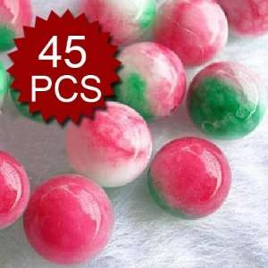  Pink / Green Candy Jade Bead 8MM (Wholesale Price For 
