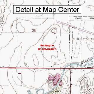  USGS Topographic Quadrangle Map   Burlington, Wisconsin 