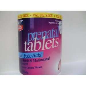  Rite Aid Prenatal Tablets, With Folic Acid, Tablets, Value 