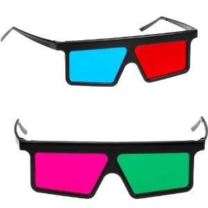 Cyan Glasses   Flat Square for watching 3D Movies   The Avengers(2012 