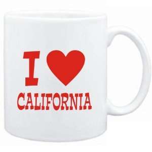 Mug White  I LOVE California  Usa States  Sports 