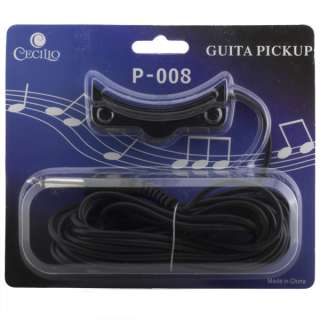 Cecilio P 008 Acoustic Guitar Soundhole Pickup with 15 ft Aux Cable 
