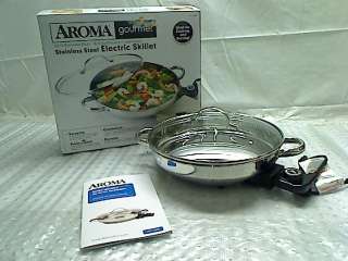 Aroma AFP 1600S Gourmet Series Stainless Steel Electric Skillet  
