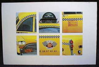 PC NEW YORK YELLOW TAXI SARAH SCHULTE 1981 PAINTING  