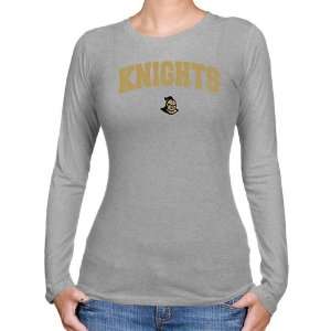 UCF Knights Apparel  UCF Knights Ladies Ash Logo Arch Long Sleeve 