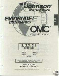 1997 Johnson Evinrude 2 2.3 3.3 Outboard Parts Catalog  