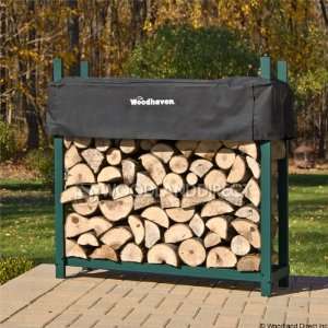  4ft Woodhaven Firewood Rack   Green