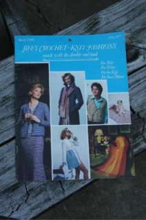 JIFFY CROCHET AND KNIT Family FASHIONS Vintage Craft Book Pattern 