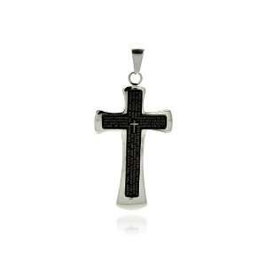   GodS Prayer Cubic Zirconia Cross Pendant Measurement 27.3mm X 49.2mm