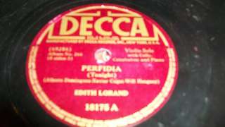 78 RPM EDITH LORAND FRENESI / PERFIDIA DECCA RECORDS 18175  