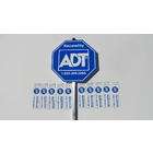   ADT HOME SECURITY ALARM SYSTEM YARD SIGN & 10 WINDOW STICKERS DECALS