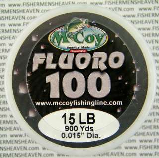 McCoy FLUOROCARBON Fishing Line  15 POUND TEST  Mini BULK 1/4lb Spool 