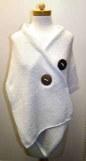 Pure HANDKNIT Button Wrap, NWT  