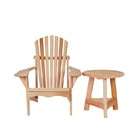   Things Cedar 2pcs Outdoor Patio Adirondack Chair and Tripod Table Set