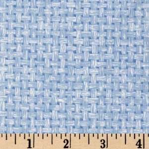  44 Wide Basket Weave Texture Light Blue Fabric By The 