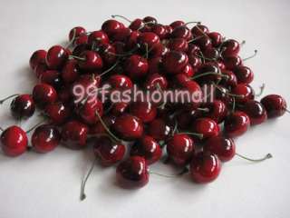 20pcs Lifelike Artificial Mini Cherry Fake Fruit Decorative Lot  