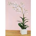 VCO 22 Potted Artificial White Calla Lily Silk Flower Arrangement